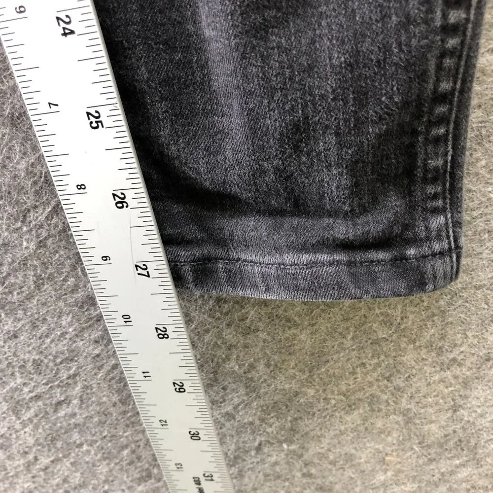 Madewell 10'' High Rise Skinny‎ Jean Womens 26 Black Charcoal Wash Stretch
